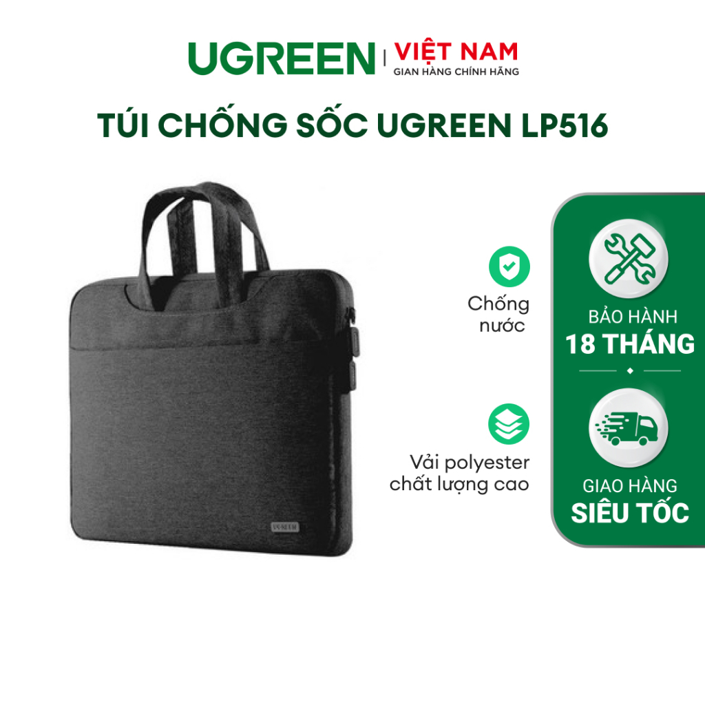 Túi chống sốc UGREEN LP516 |  Chống nước, mềm mại | Vải polyester chất lượng cao | Hàng Chính Hãng | 90626 90627