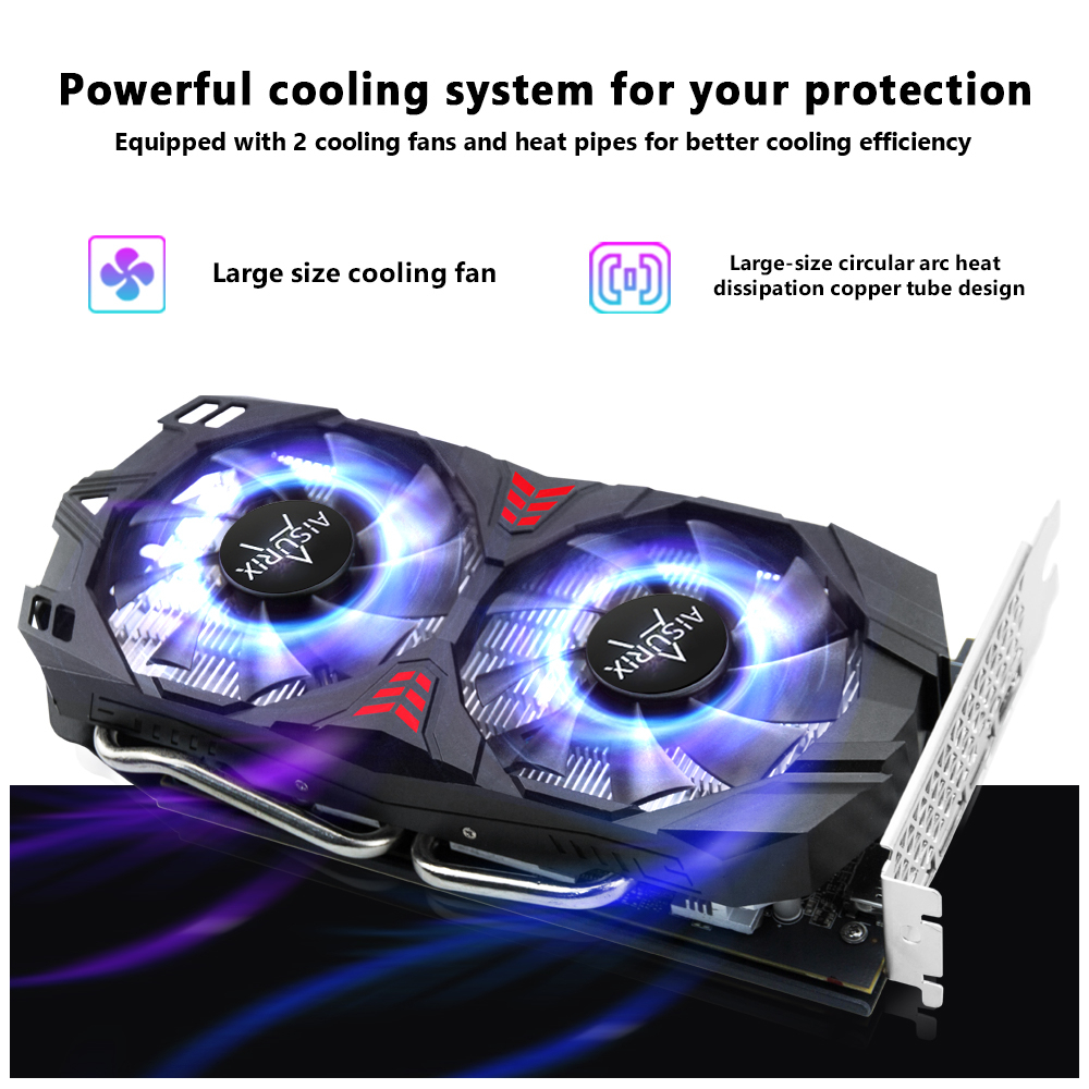 AISURIX RX 580 8GB Card màn hình VGA New GPU AMD GDDR5 PC Gaming