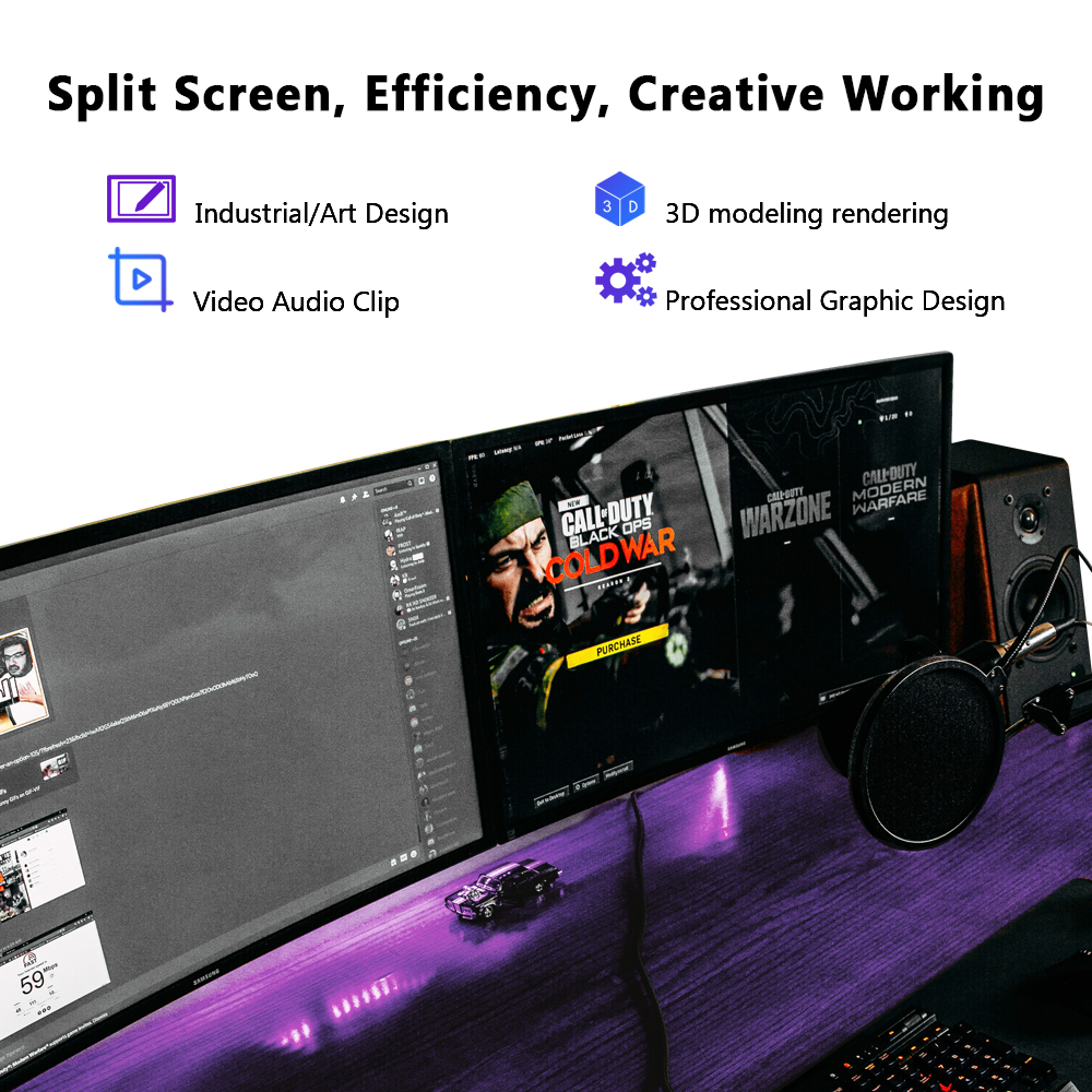 AISURIX RX 580 8GB Card màn hình VGA New GPU AMD GDDR5 PC Gaming