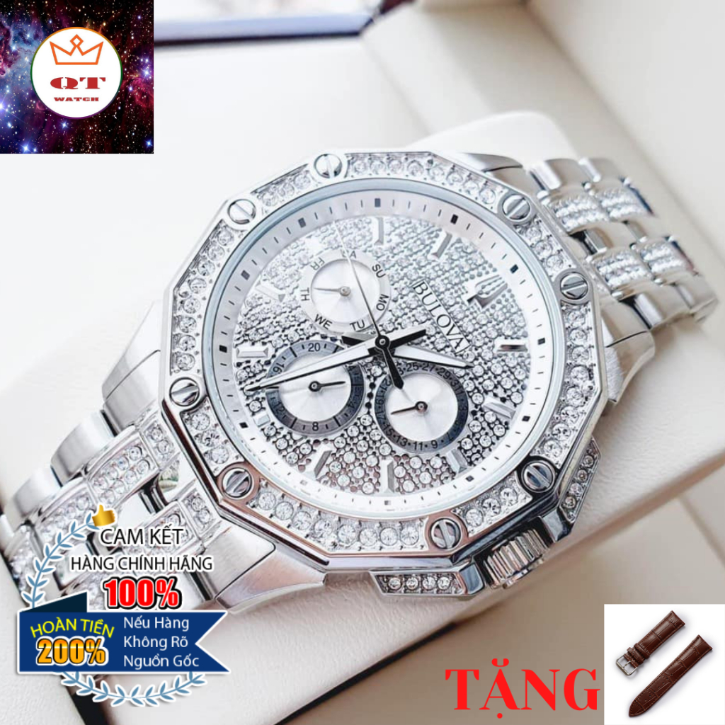 Đồng Hồ Nam BULOVA Quartz 96C134 Chính Hãng Tặng Dây Da Cao Cấp