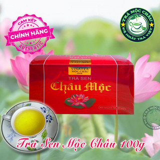 Trà sen mộc châu hộp 100g - trà xanh ướp hương sen - trà mộc châu đặc sản