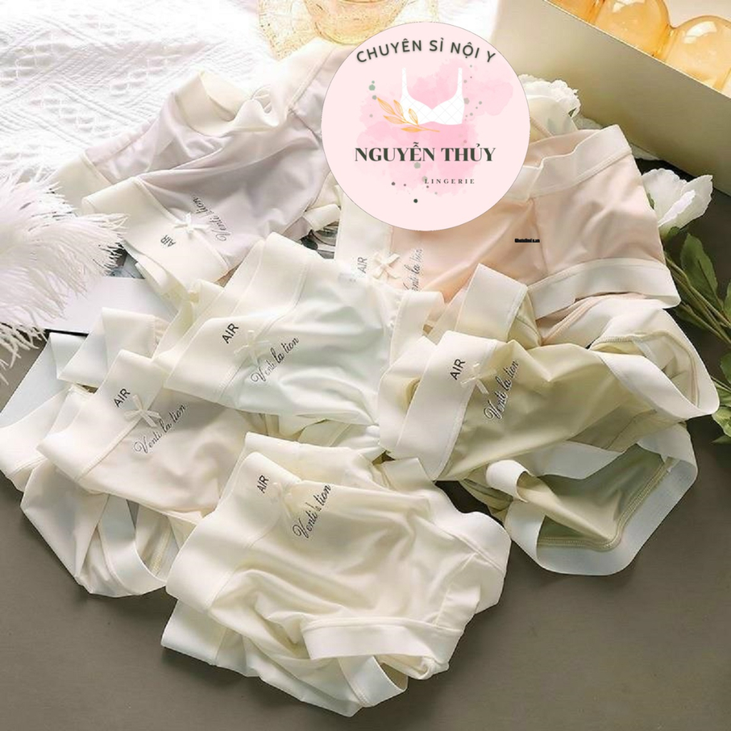 Set 10 quần lót su lụa tàng hình mềm mại cao cấp Ari lạnh mát, phối chữ, không đường may thoáng khí, mau khô