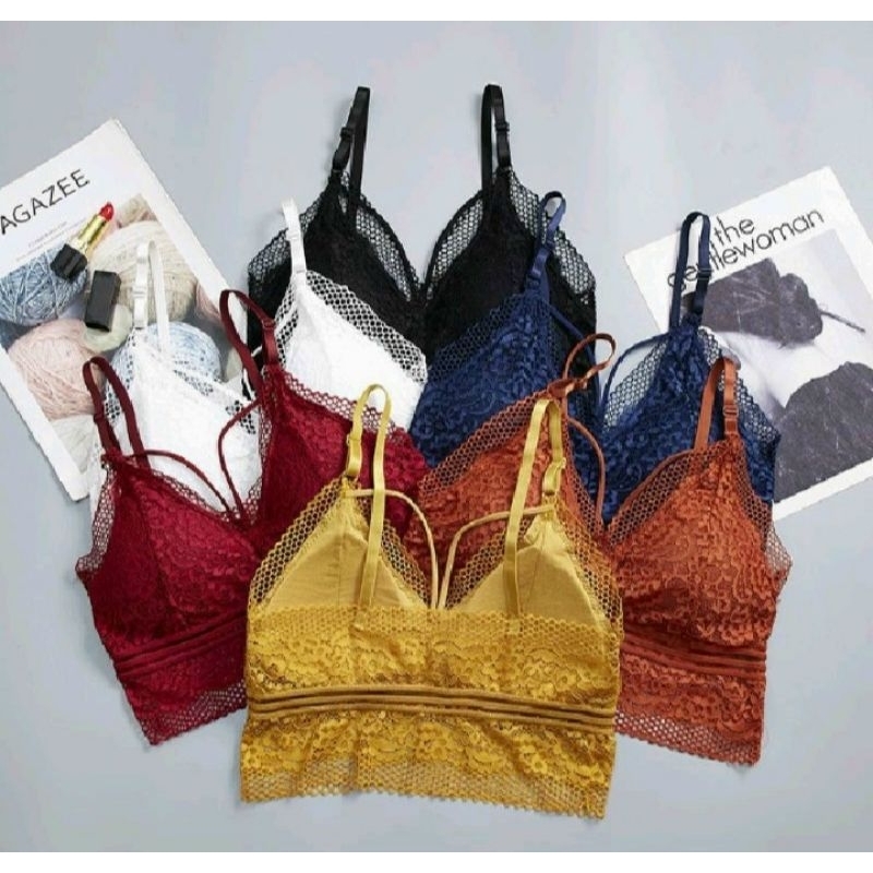 Áo Bra Kiểu Croptop Chất ren Mềm Mại