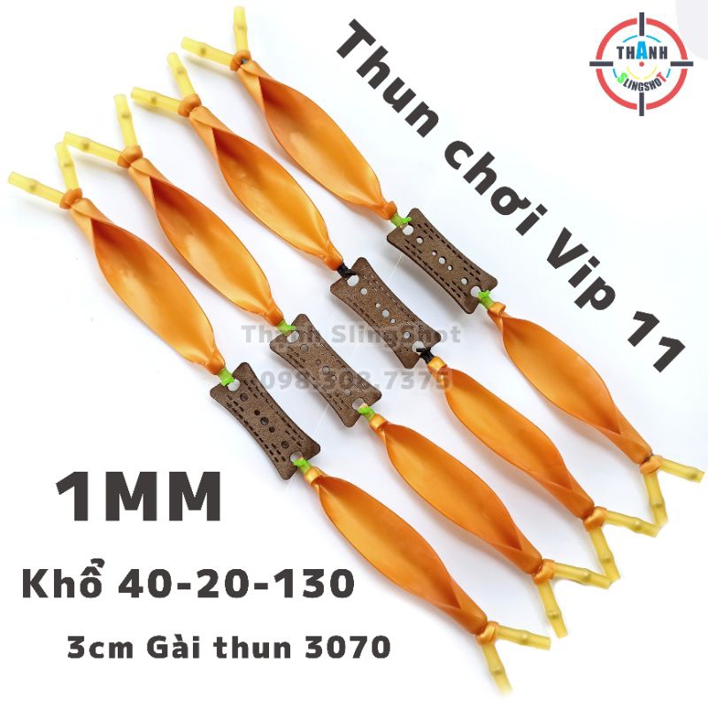 Dây thun 1mm chơi Vip 11 bản dẹp 40-20-130 - Buộc chân thun tròn 3060