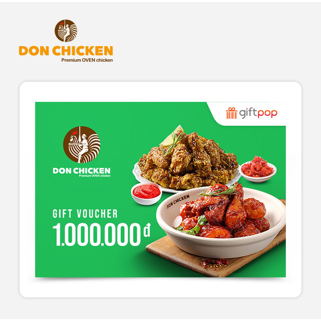 DON CHICKEN - SIÊU GIẢM GIÁ Phiếu quà tặng 1.000.000 VND