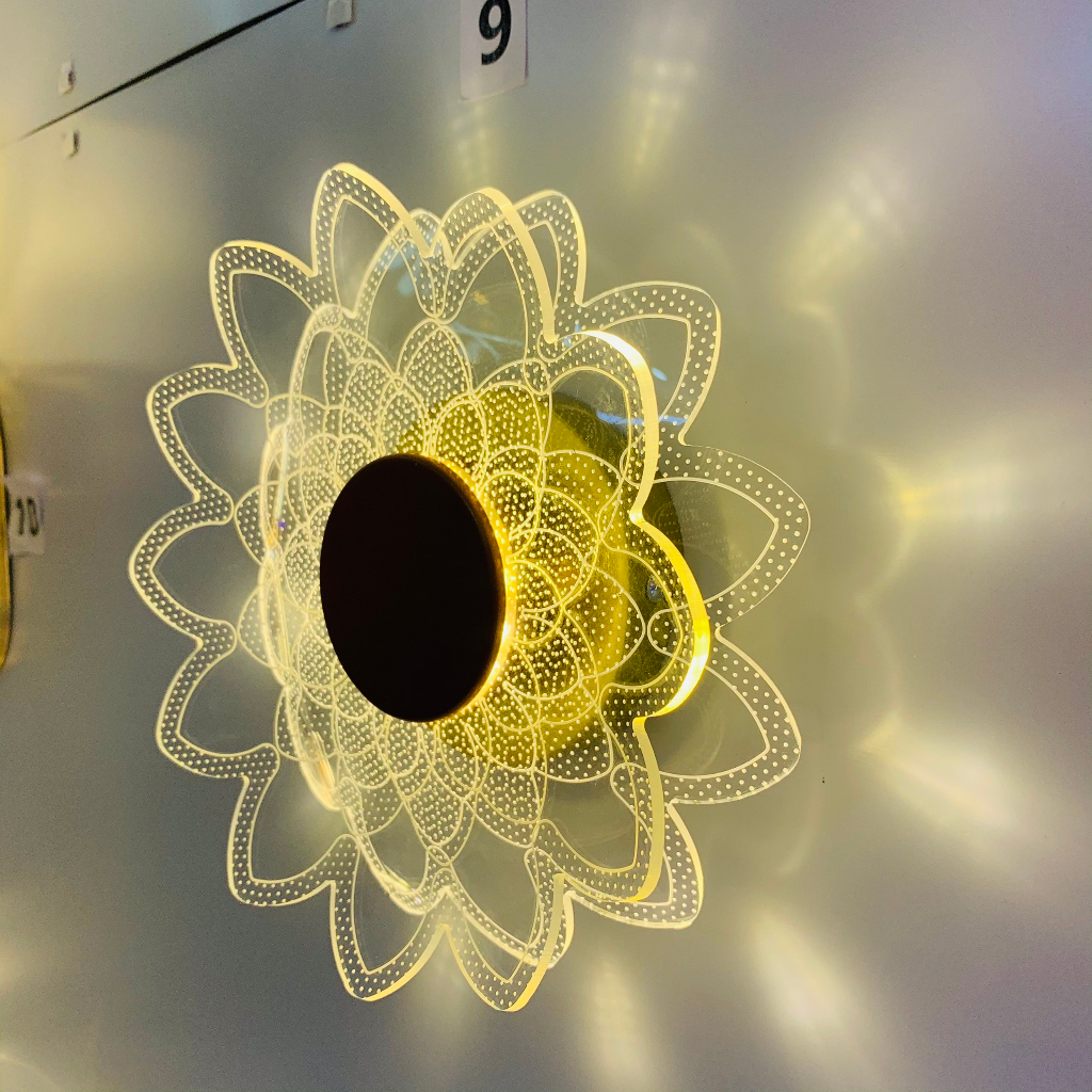 Đèn tường MONSKY HUPPO hình hoa sen độc đáo với 3 chế độ ánh sáng trang trí nội thất hiện đại [ẢNH THẬT 100%]