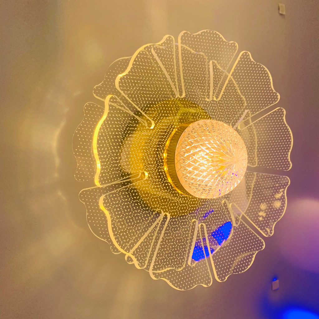 Đèn tường MONSKY HUPPO hình hoa sen độc đáo với 3 chế độ ánh sáng trang trí nội thất hiện đại [ẢNH THẬT 100%]
