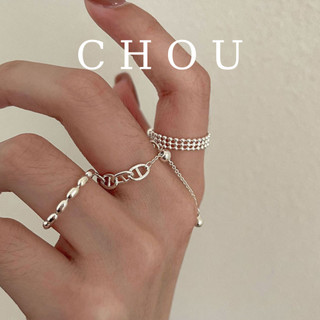 Nhẫn Màu Bạc Dây Rút | CHOU ACCESSORIES |