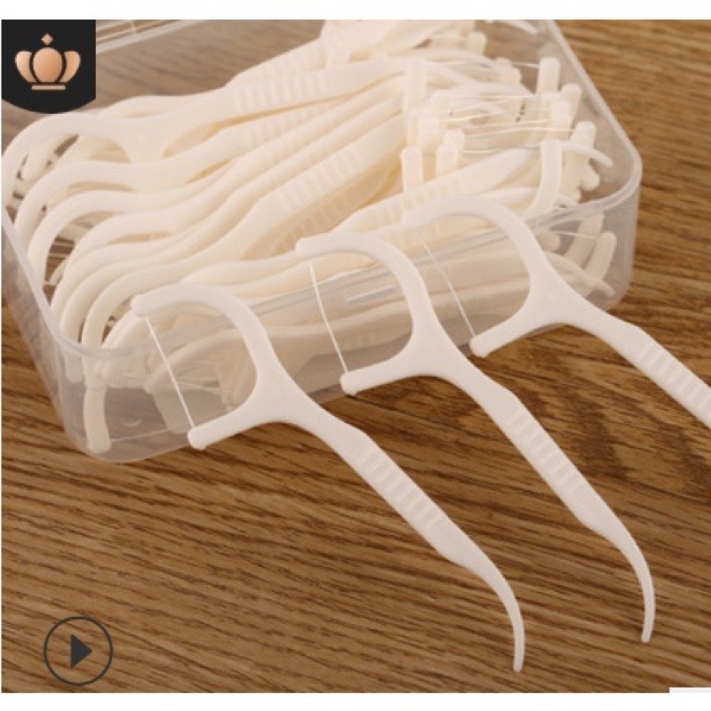 ❣️FREESHIP❣️  Hộp 50 Chiếc Tăm Chỉ Nha Khoa Sợi Chỉ Mảnh