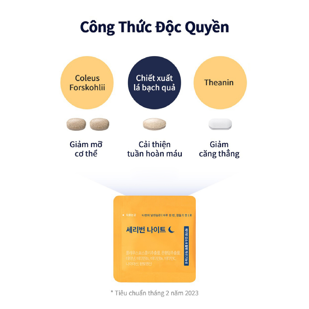Viên Uống Hỗ Trợ Ngủ Ngon Giảm Cân Ban Đêm SERY BOX Seryburn Night Hộp 56 gr