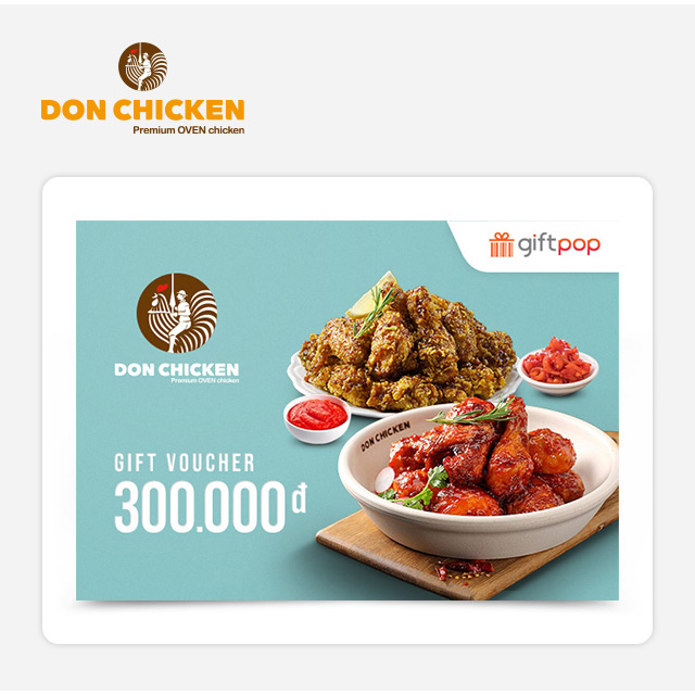 DON CHICKEN - SIÊU GIẢM GIÁ Phiếu quà tặng 300.000 VND