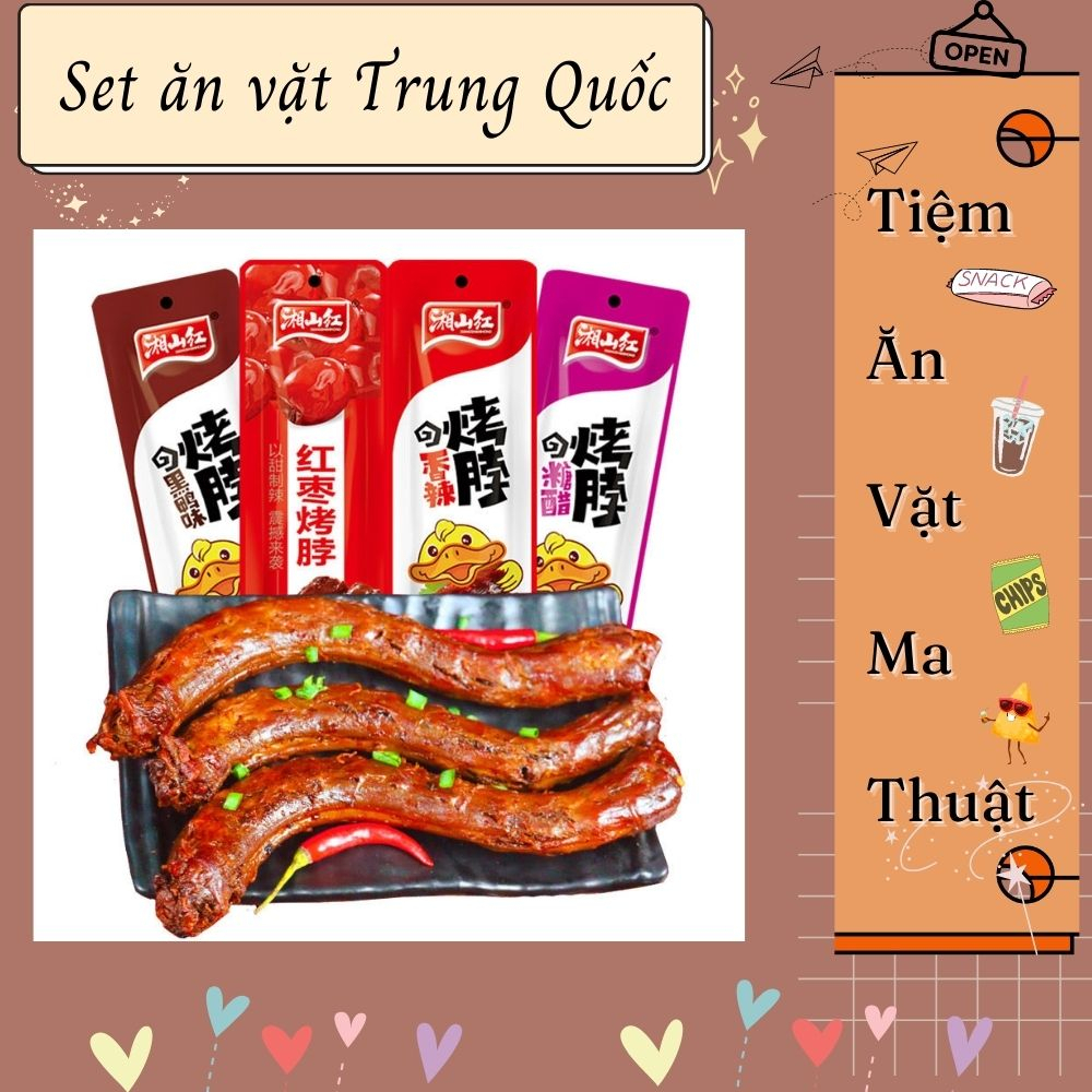 {MT009} COMBO ĐỒ ĂN VẶT TRUNG QUỐC NGẪU NHIÊN - CỔ VỊT TÊ CAY THƠM NỒNG