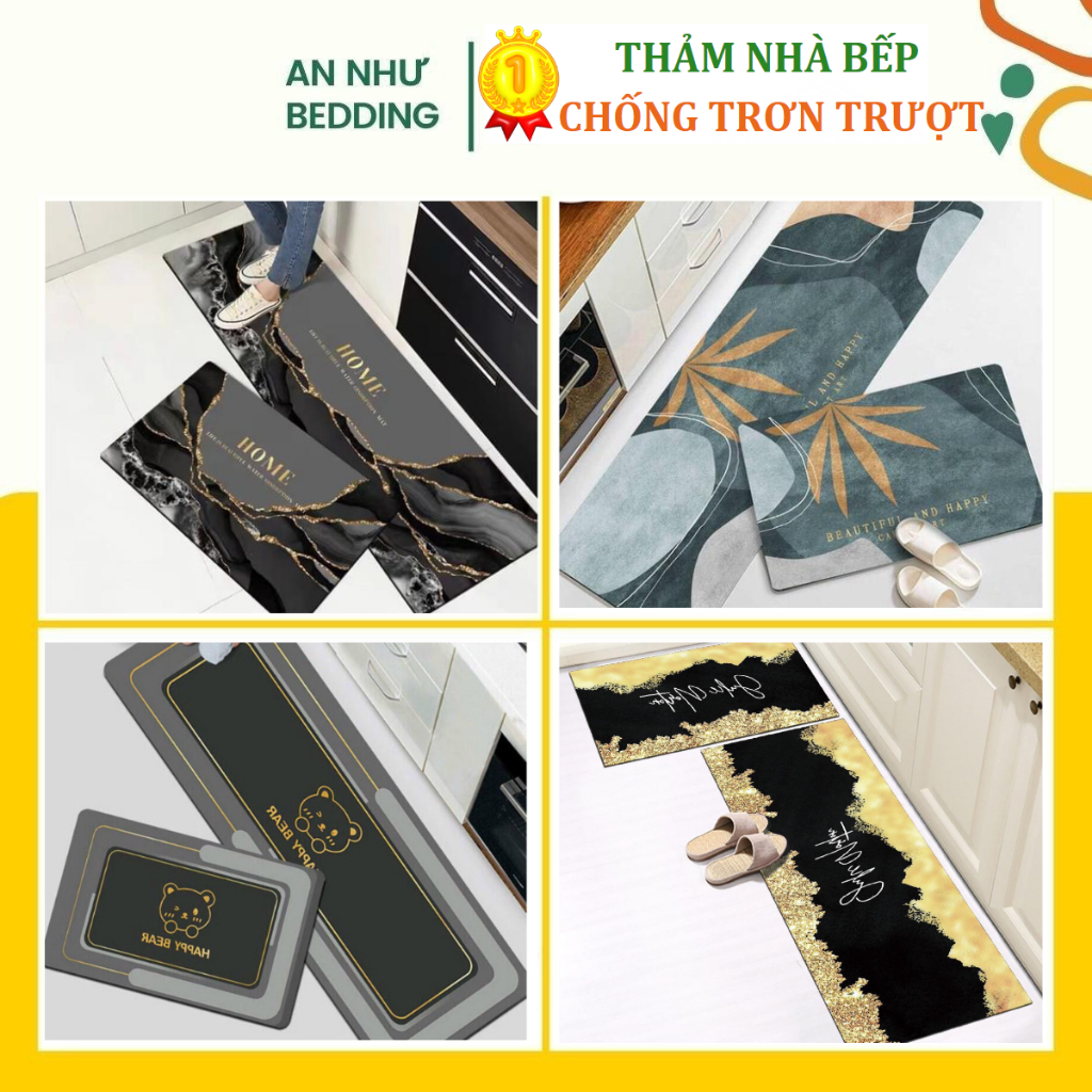 Thảm Nhà Bếp Cao Cấp Chống Trơn Trượt Siêu Thấm Nước  An Như Bedding