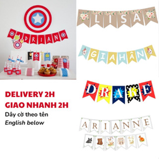 Dây Cờ Đặt Theo Tên Nhiều Mẫu - Name Bunting Multiple Designs CCH49