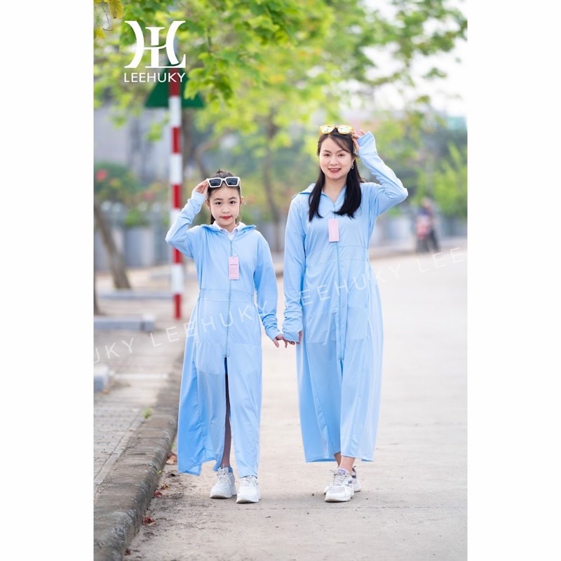 Áo Chống Nắng Toàn Thân Cho Bé Từ 10-51kg Chất Vải Lanh Kim Cương Dày Dặn