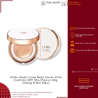 Phấn nước lime real cover pink cushion spf 50+/pa+++ 20g