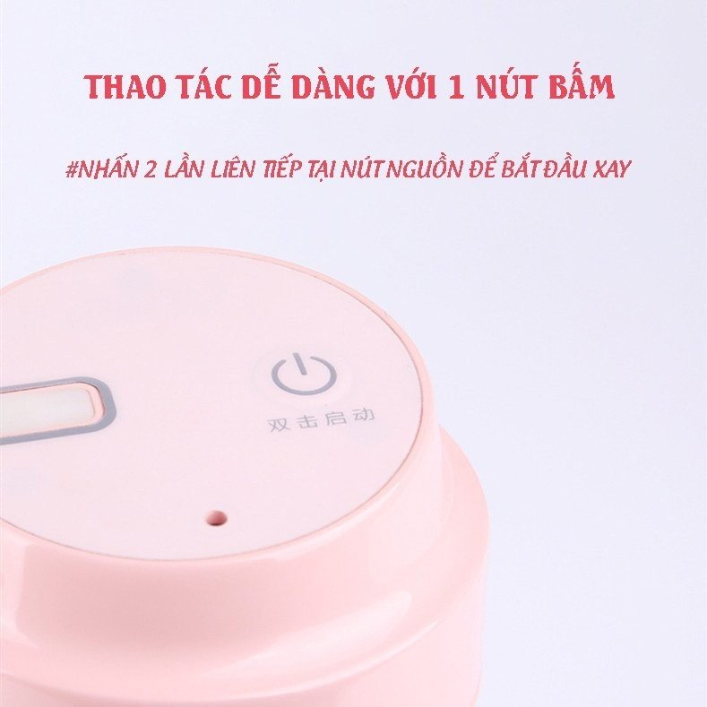 Máy Xay Sinh Tố Cầm Tay Mini TJ-008 Sạc Cổng USB Tiện Lợi 300ml