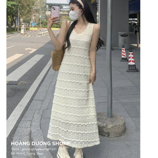 Váy Ba Lỗ Dáng Dài Diệu Dàng, Đầm Ba Lỗ Dáng Dài Chất Vải Phối Ren Hoa Dành Cho Nữ Phù Hợp Đi Chơi