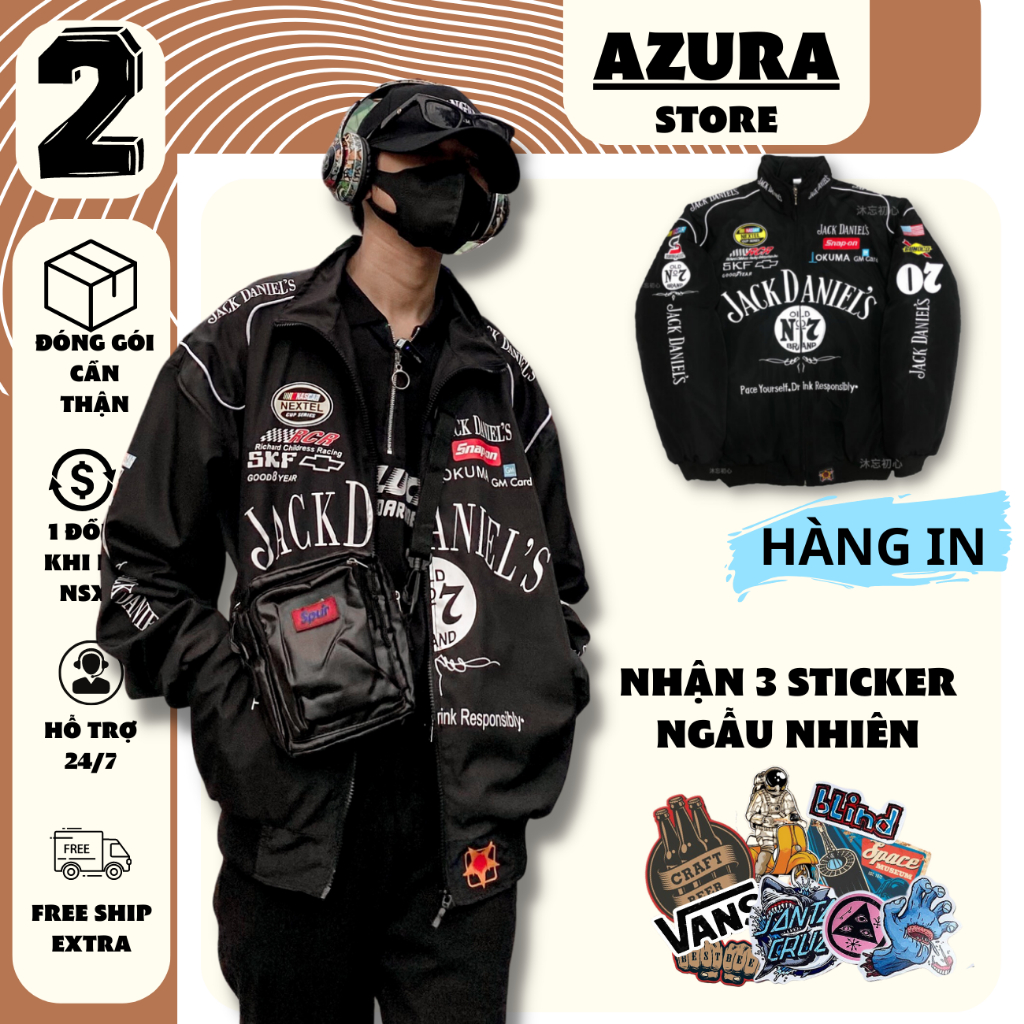 Áo Khoác Jack Daniel's Racing Jacket - Azura Store