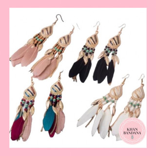 Hoa tai lông vũ  bohemian - Hoa tai cổ điển
