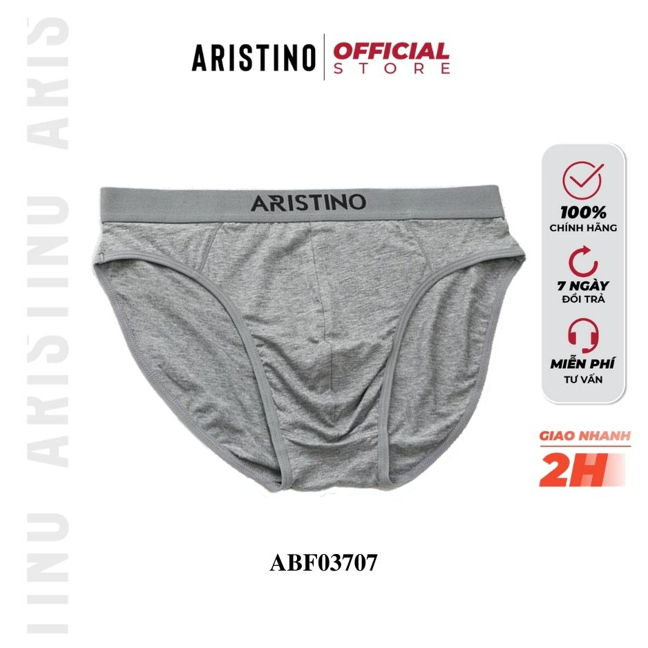 Quần lót nam ARISTINO ABF03707 cotton mềm mịn sịp tam giác cạp cao logo in nổi phối viền co giãn 4 chiều khử khuẩn