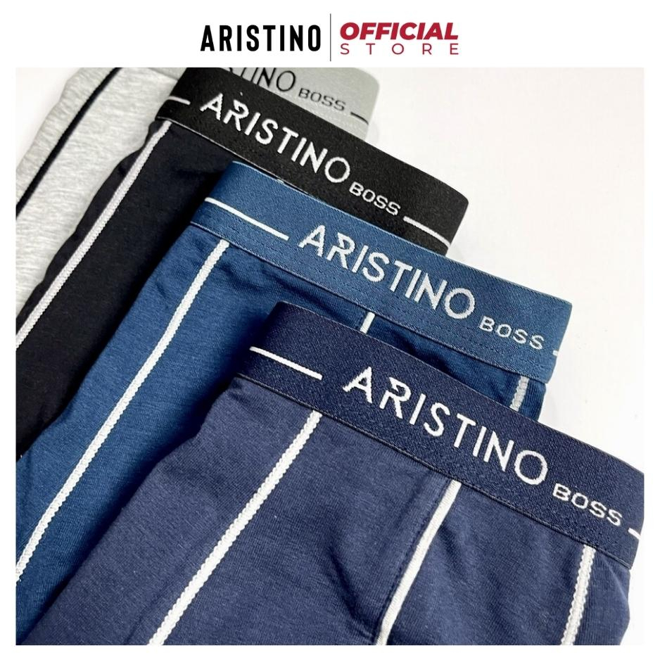 Quần lót nam ARISTINO ABX1615 sịp đùi boxer cotton cao cấp cạp logo dệt liền mềm mịn kháng khuẩn thoáng khí co giãn tốt