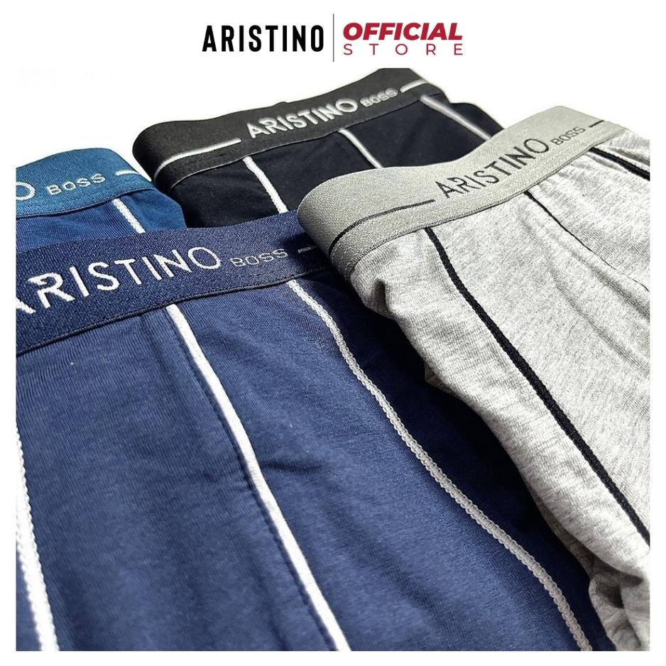 Quần lót nam ARISTINO ABX1615 sịp đùi boxer cotton cao cấp cạp logo dệt liền mềm mịn kháng khuẩn thoáng khí co giãn tốt