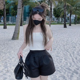  Quần Short Xòe Phồng 2 Lớp BIG SIZE Cạp Cao Vải Tafta xước Giãn Chuẩn Form EVO-885 