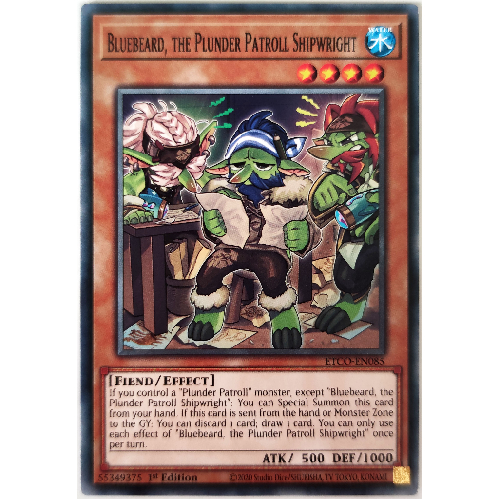 [Thẻ Yugioh] Bluebeard, the Plunder Patroll Shipwright |EN| Common