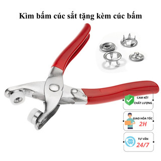 Kìm bấm cúc sắt, cúc vành tặng kèm 10 cúc bấm tiện lợi giá rẻ, dễ sử dụng