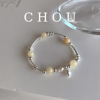 Vòng tay, lắc tay hạt đá charm trái tim | chou accessories |