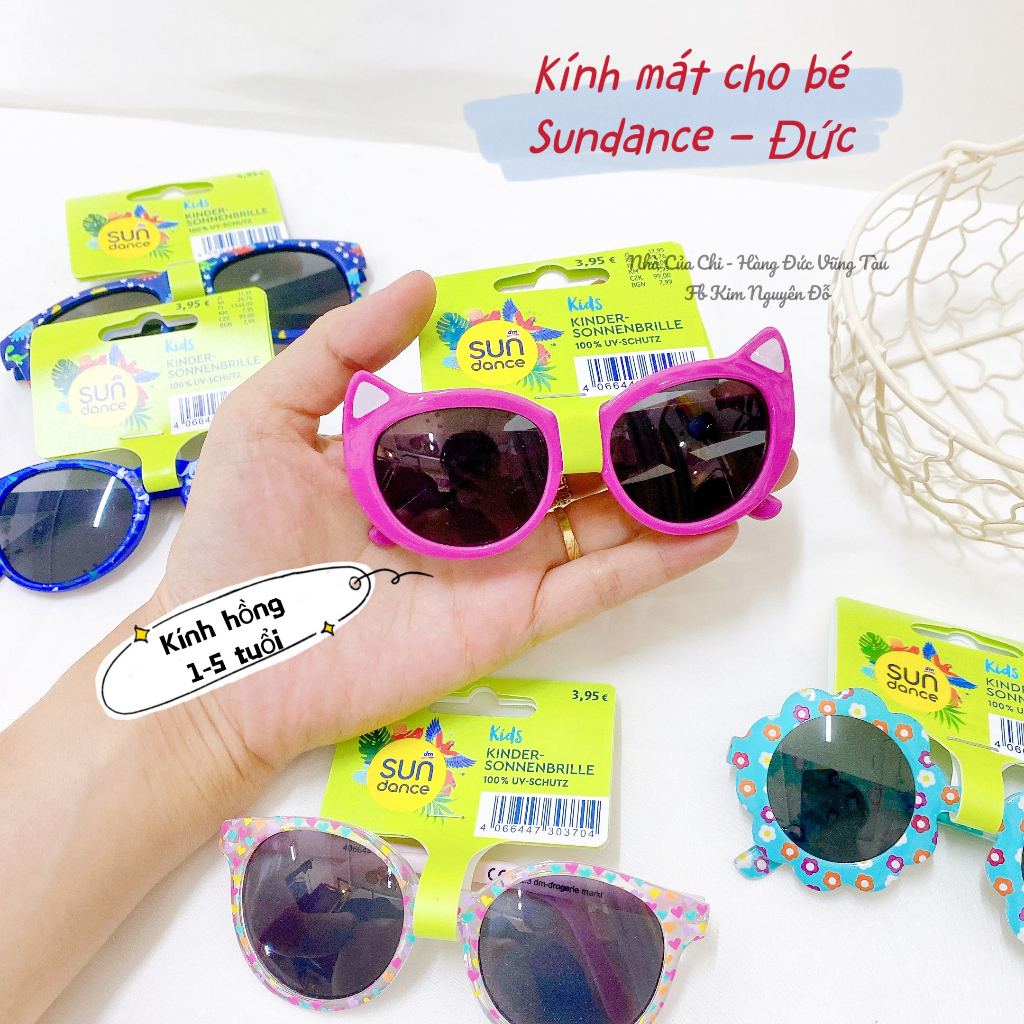 Kính chống nắng chống tia UV cho bé trai, bé gái Sundance nội địa Đức.