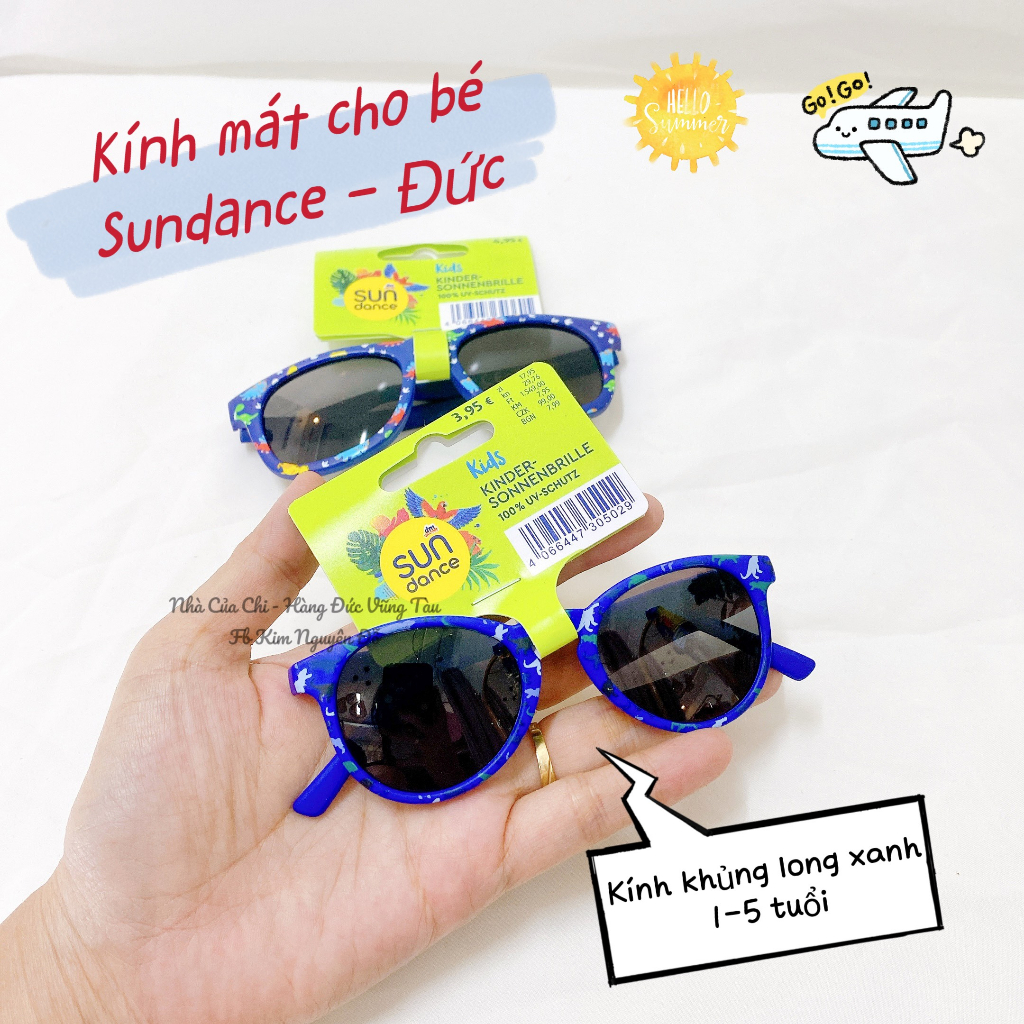 Kính chống nắng chống tia UV cho bé trai, bé gái Sundance nội địa Đức.