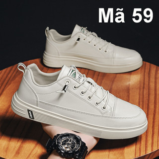 Giày Thể Thao Nam, Giày Da Full Be Dáng Classic Mã 59
