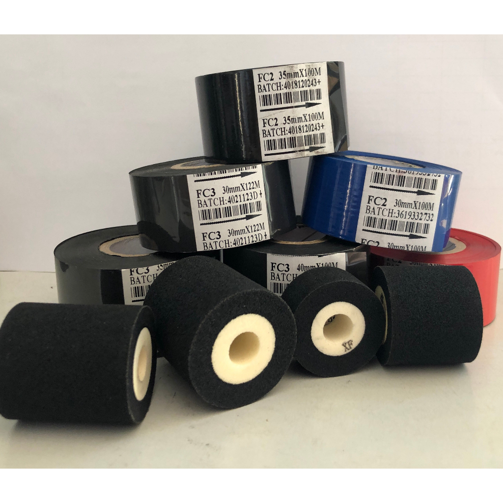 3 Cuộn mực nhiệt in date 36*32mm - dùng cho máy hàn miệng túi, máy đóng gói