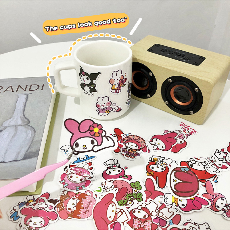 💜Sanrio sticker hình dán set 50,cute Bộ 50 Miếng tờ trong một hộp Bộ 50 Miếng Dán Trang Trí Điện Thoại