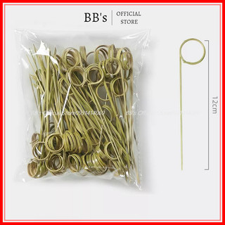 Que xiên trang trí cooktail, tăm xiên tre tròn gói 100 chiếc