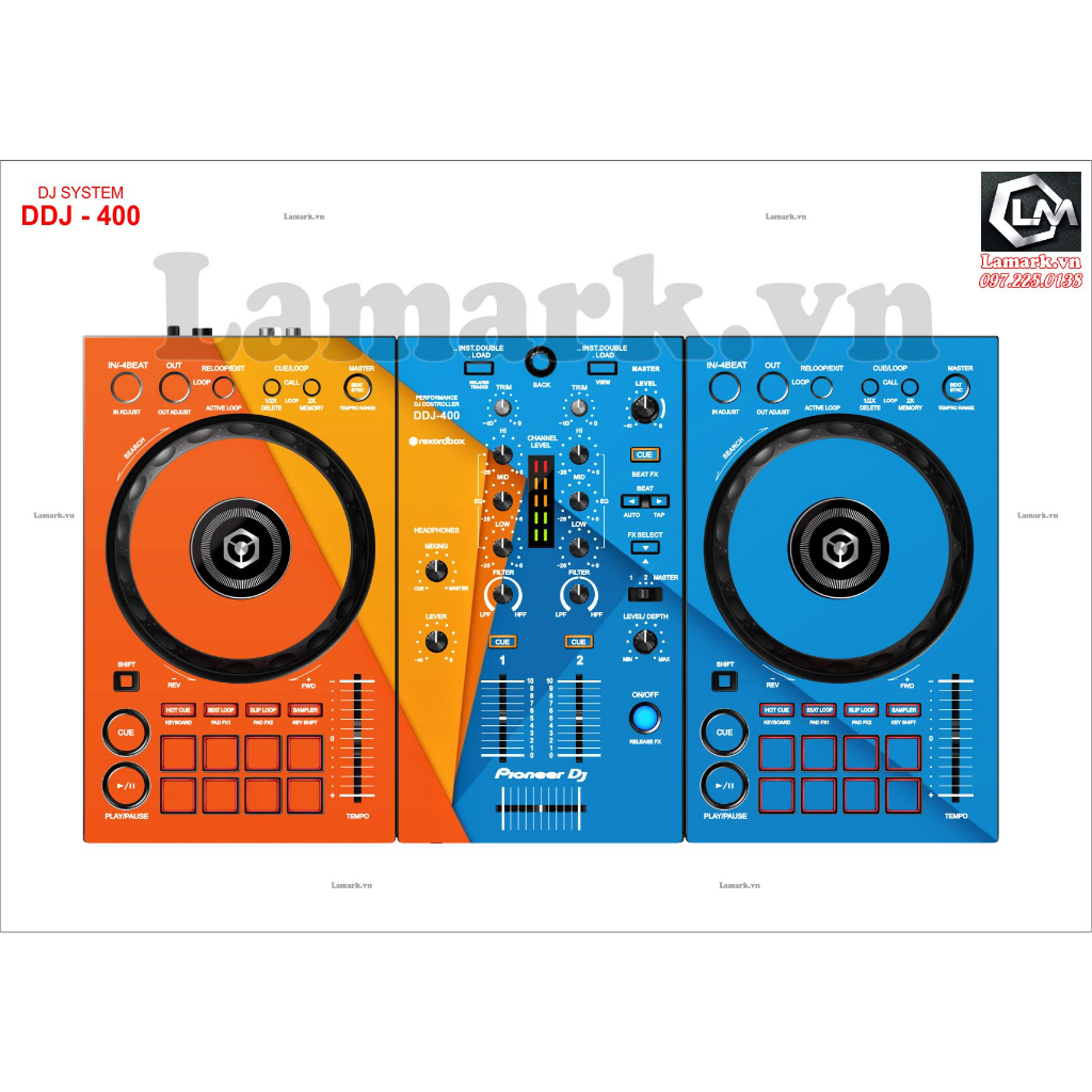 Skin cho DDJ 400 mẫu 3D, sắc màu