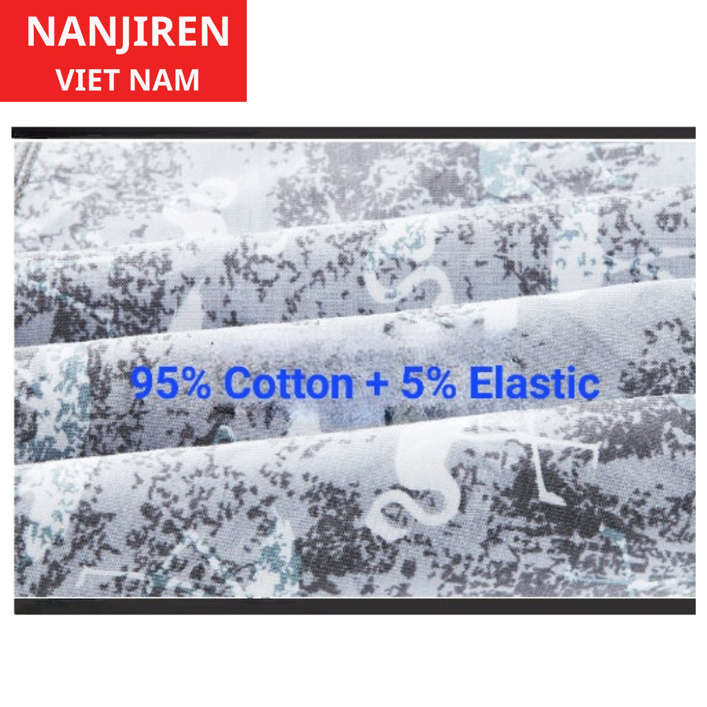 Hộp 4 Quần Sịp Boxer Nam Vải Cotton Nguyên Chất Cao Cấp Chính Hãng NANJIREN Họa Tiết Hình Học )