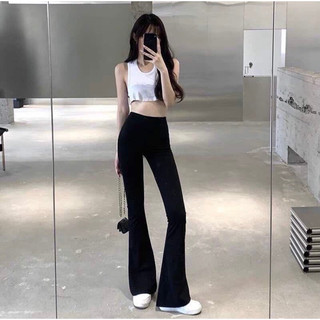 Quần ống loe thun mịn mát co giãn