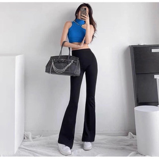 Quần ống loe thun mịn mát co giãn