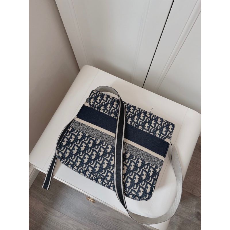 Túi đeo chéo Đì o canvas messenger túi vải bill màu vải in đẹp xanh cửa long W566-28