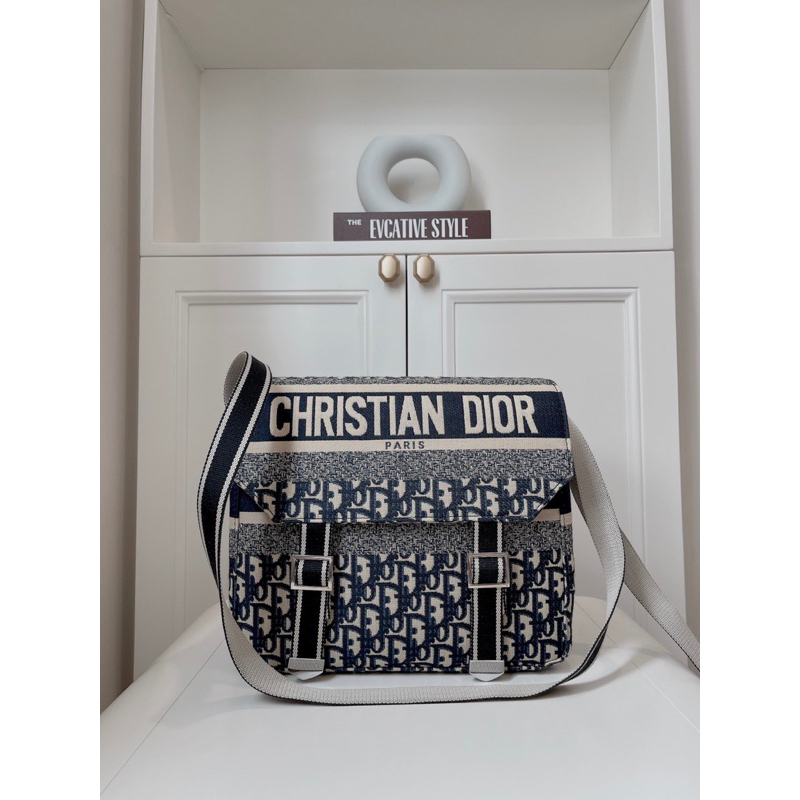 Túi đeo chéo Đì o canvas messenger túi vải bill màu vải in đẹp xanh cửa long W566-28