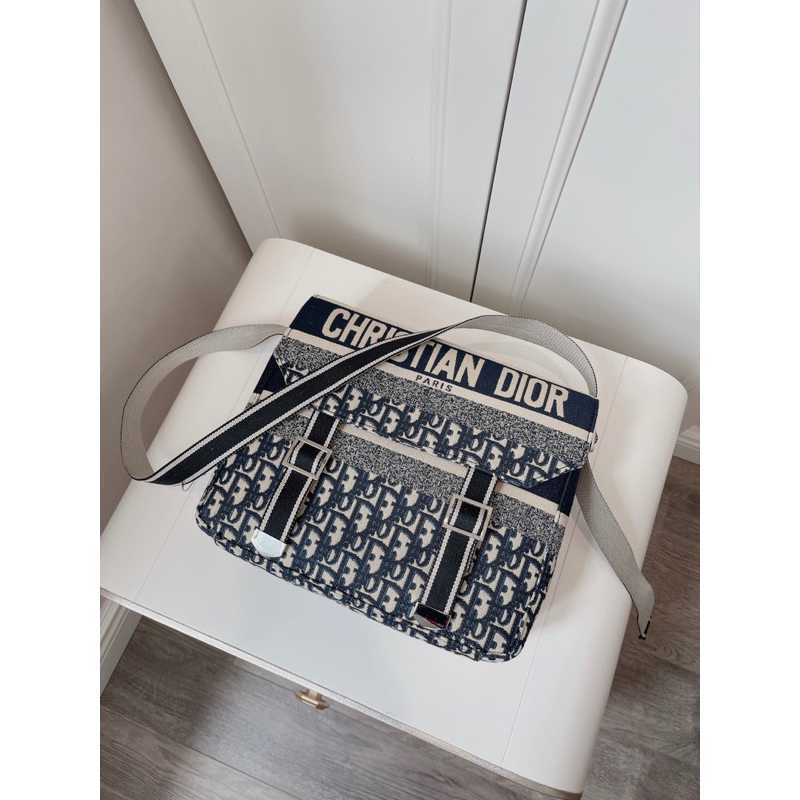 Túi đeo chéo Đì o canvas messenger túi vải bill màu vải in đẹp xanh cửa long W566-28