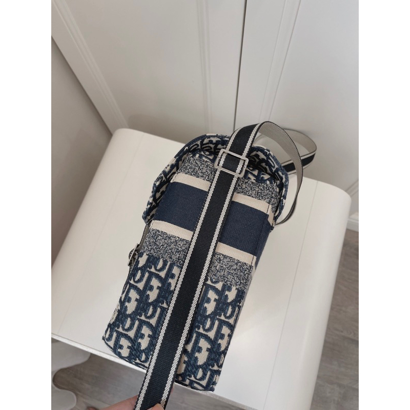 Túi đeo chéo Đì o canvas messenger túi vải bill màu vải in đẹp xanh cửa long W566-28