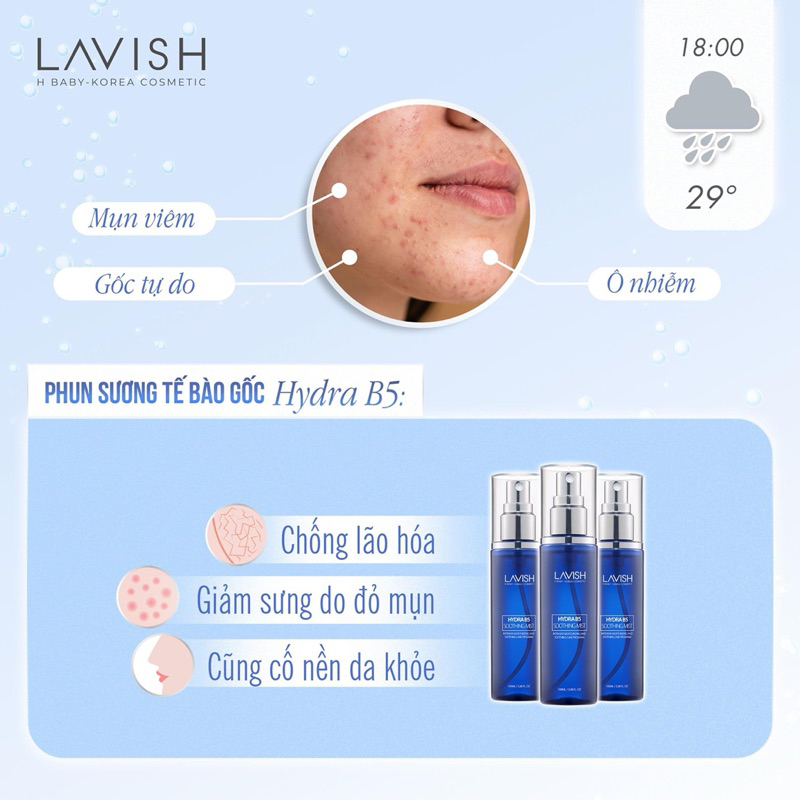 PHUN SƯƠNG TẾ BÀO GỐC HYDRA B5 - LAVISH HBABY KOREA