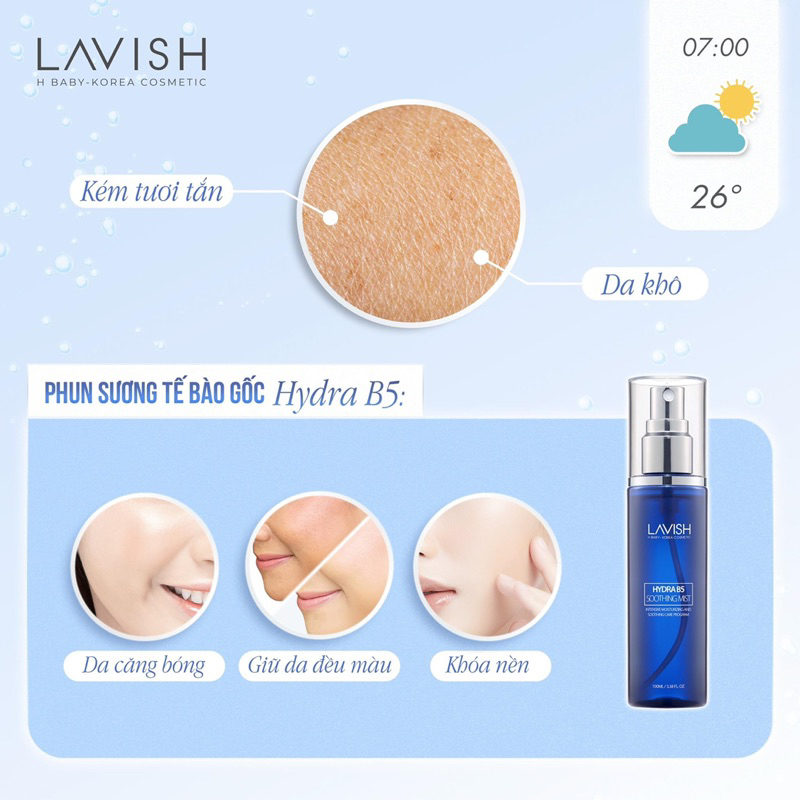 PHUN SƯƠNG TẾ BÀO GỐC HYDRA B5 - LAVISH HBABY KOREA