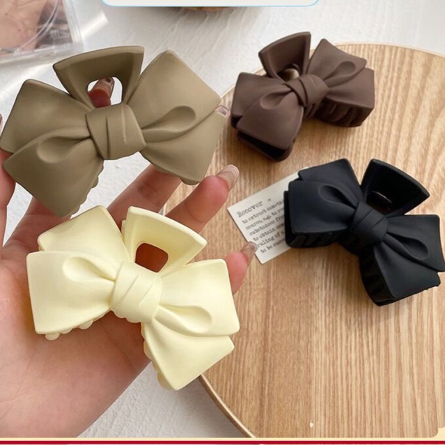 Kẹp Tóc Hình Nơ Phong Cách Nhật Hàn Retro Đơn Giản Thời Trang Thu Đông