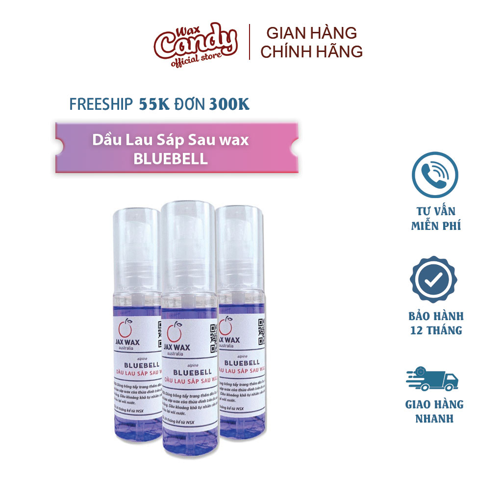 Dầu lau sau wax lông tẩy lông triệt lông JAX WAX Alpine Bluebell làm sạch sáp wax lông 30ml