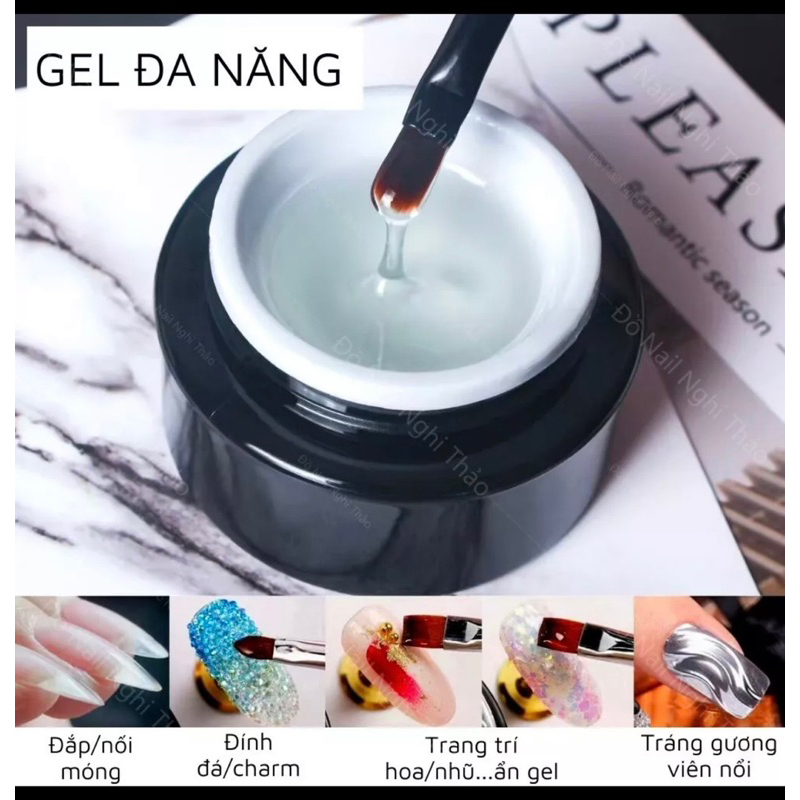 Gel QS vẽ nổi trang trí móng hũ 20ml